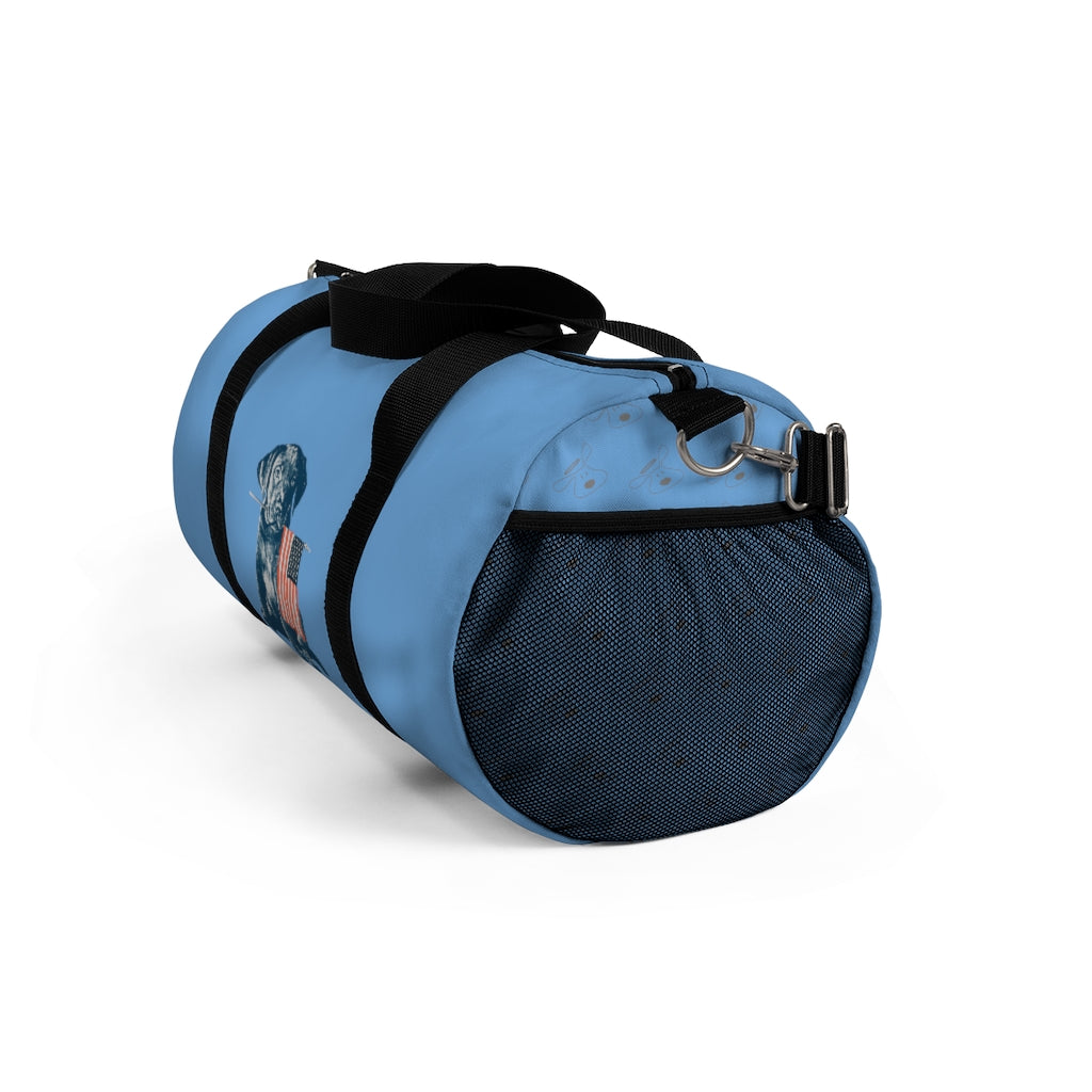 Dog is Good American Tradition Puppy & American Flag Duffel Bag, Officially Licensed and Produced in the USA