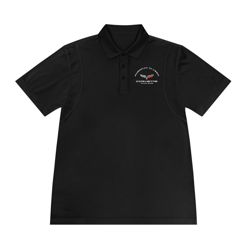 Chevy C6 Corvette Men's Sport Polo Shirt, Classic Performance Apparel for Car Enthusiasts