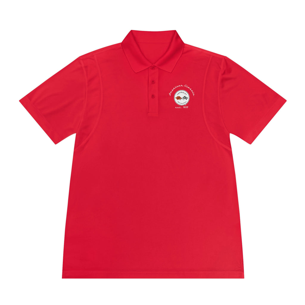 Chevy C1 Corvette Men's Sport Polo Shirt, Classic Performance Apparel for Car Enthusiasts