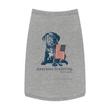 Dog is Good American Tradition Puppy & American Flag Pet Tank Top, Patriotic Dog Shirt for Small & Large Breeds