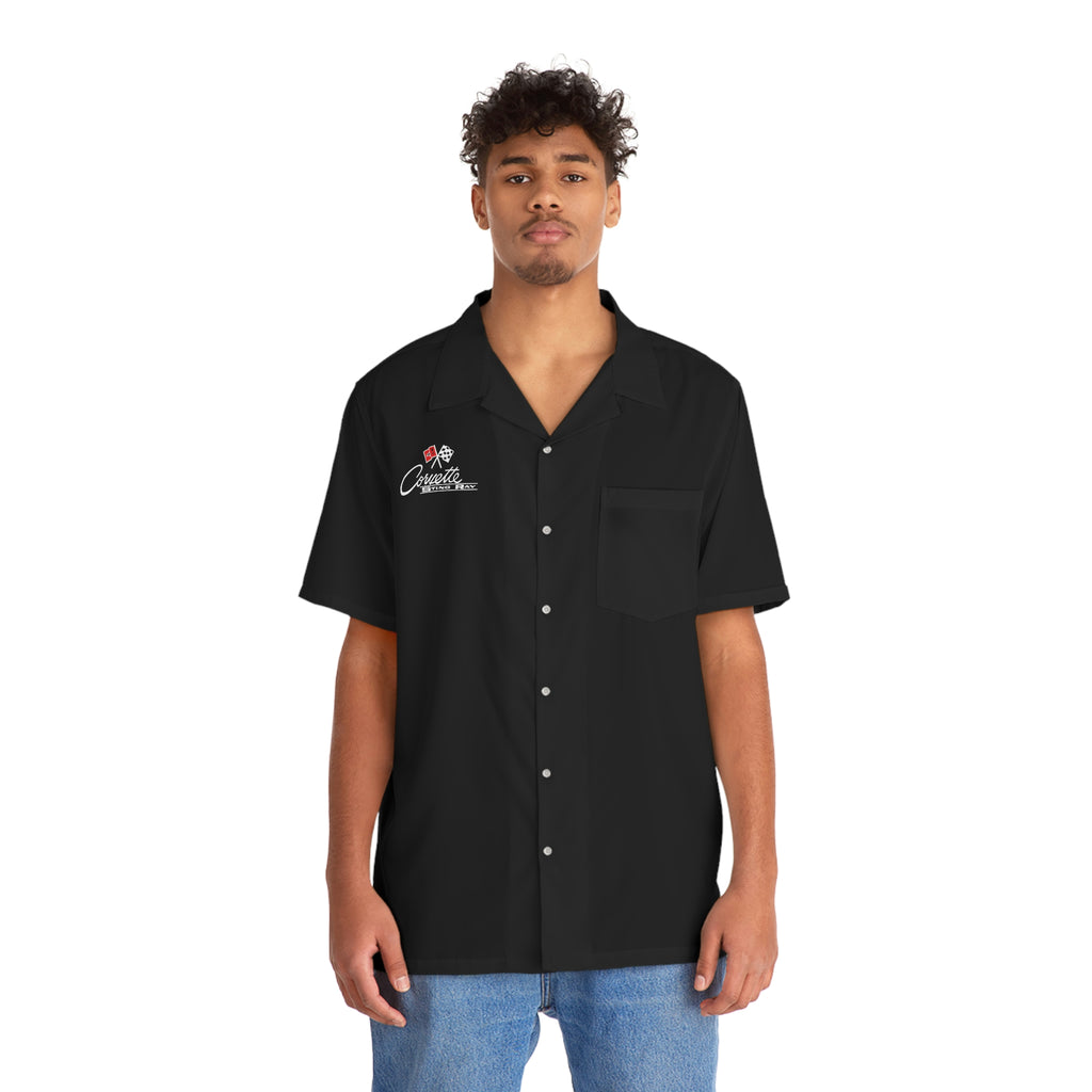 C2 Chevy Corvette Men's Hawaiian Shirt, Short Sleeve Button-Up with Chest Pocket, Classic Car Enthusiast Apparel, Gift for Corvette Fans