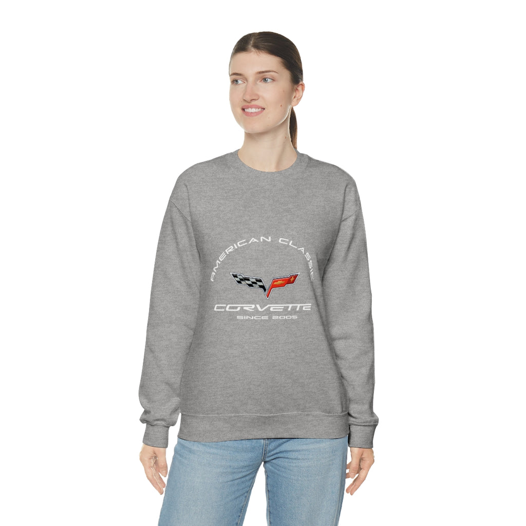 C6 Corvette Unisex Crew Neck Sweatshirt, Heavy Duty Pullover, Muscle Car Apparel, Chevy Enthusiast Gift, Classic Corvette Sweatshirt for Car Lovers