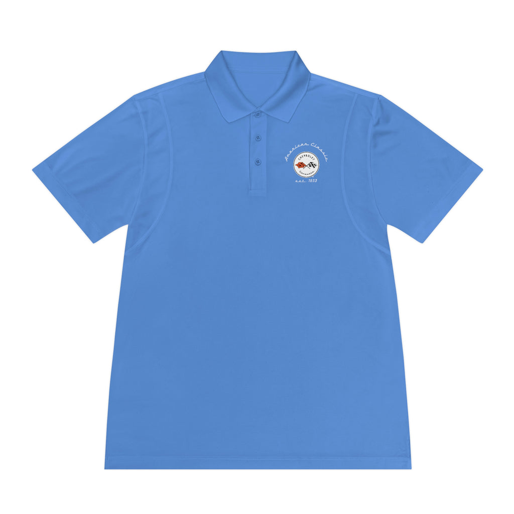 Chevy C1 Corvette Men's Sport Polo Shirt, Classic Performance Apparel for Car Enthusiasts