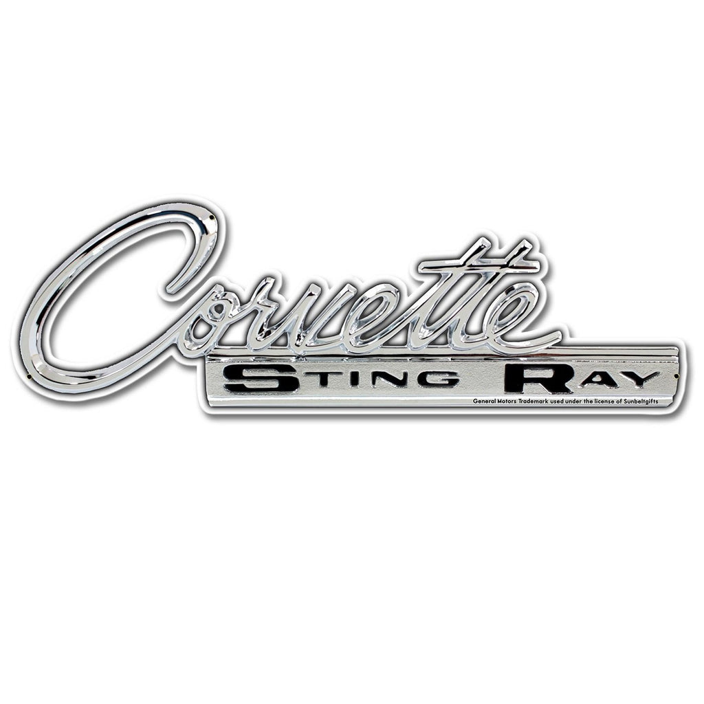 GM Corvette Stingray Logo Metal Sign, USA