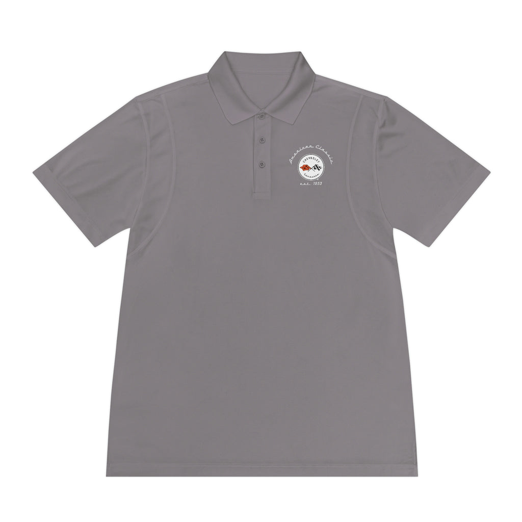 Chevy C1 Corvette Men's Sport Polo Shirt, Classic Performance Apparel for Car Enthusiasts