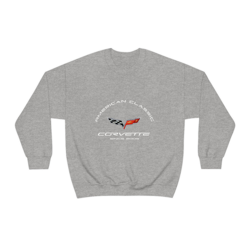 C6 Corvette Unisex Crew Neck Sweatshirt, Heavy Duty Pullover, Muscle Car Apparel, Chevy Enthusiast Gift, Classic Corvette Sweatshirt for Car Lovers