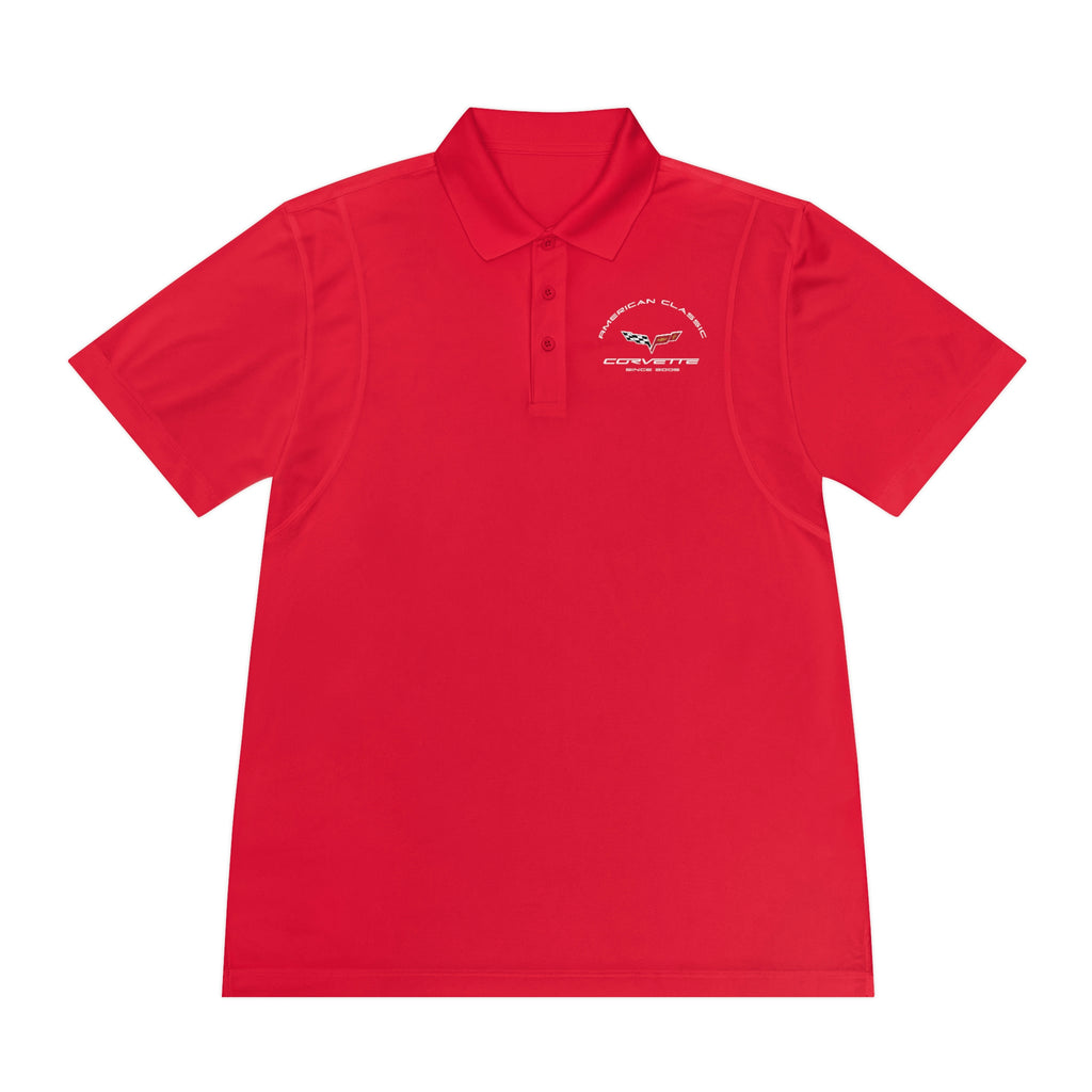Chevy C6 Corvette Men's Sport Polo Shirt, Classic Performance Apparel for Car Enthusiasts