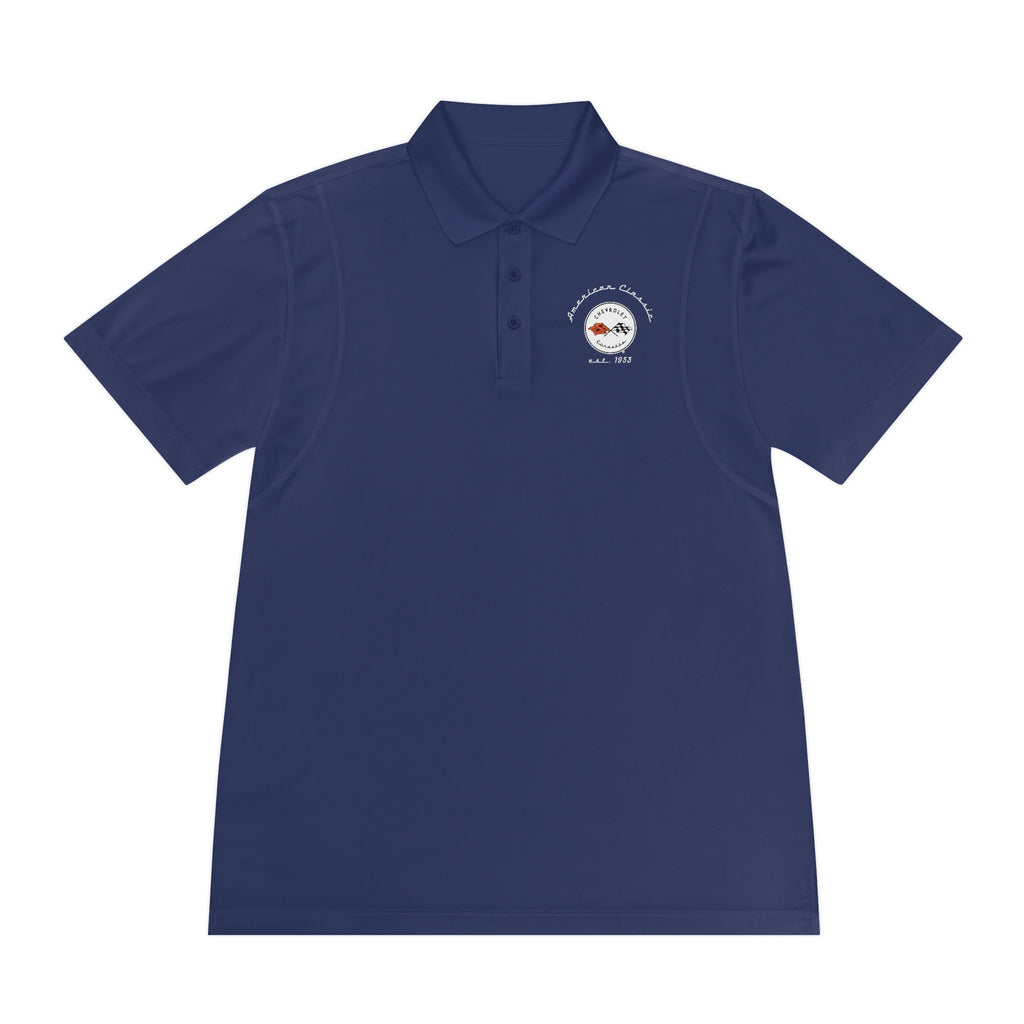 Chevy C1 Corvette Men's Sport Polo Shirt, Classic Performance Apparel for Car Enthusiasts