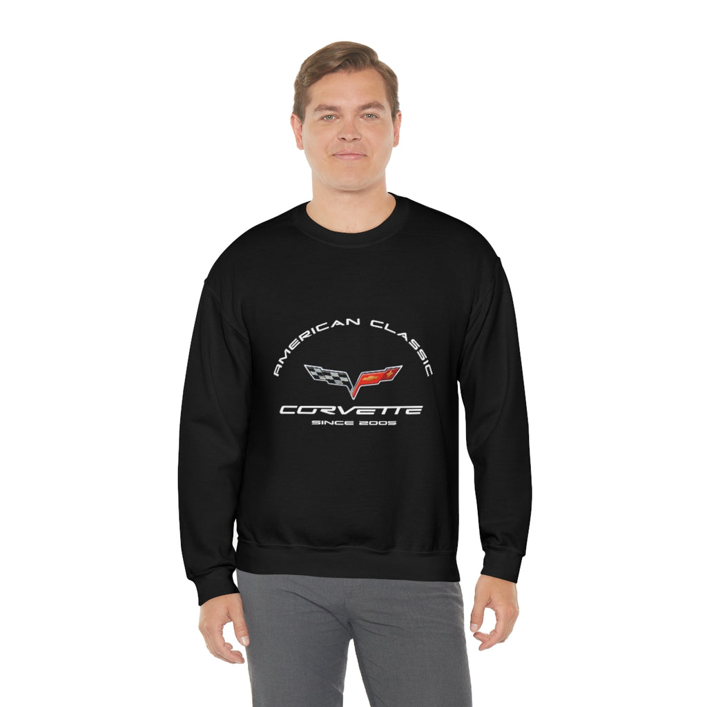 C6 Corvette Unisex Crew Neck Sweatshirt, Heavy Duty Pullover, Muscle Car Apparel, Chevy Enthusiast Gift, Classic Corvette Sweatshirt for Car Lovers