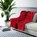 Shelby Cobra  Red Sherpa Fleece Personalized Blanket