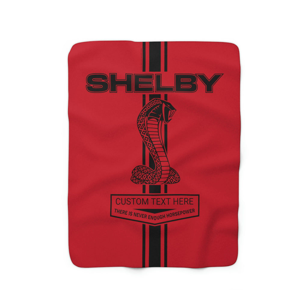 Shelby Cobra  Red Sherpa Fleece Personalized Blanket