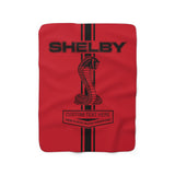 Shelby Cobra  Red Sherpa Fleece Personalized Blanket