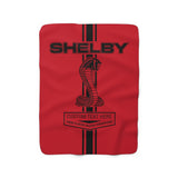 Shelby Cobra  Red Sherpa Fleece Personalized Blanket