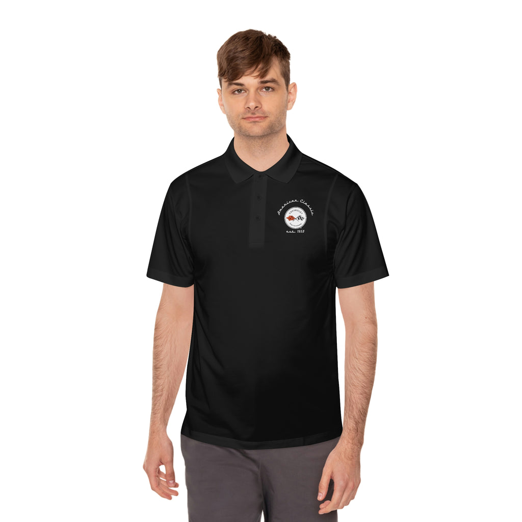Chevy C1 Corvette Men's Sport Polo Shirt, Classic Performance Apparel for Car Enthusiasts
