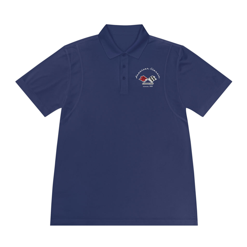 Chevy C3 Corvette Men's Sport Polo Shirt, Classic Performance Apparel for Car Enthusiasts