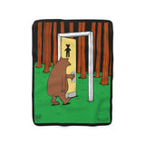 Rubes Cartoons Rubes Bear Sherpa-Fleecedecke, offiziell lizenziert und hergestellt in den USA