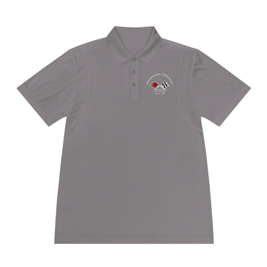 Chevy C3 Corvette Men's Sport Polo Shirt, Classic Performance Apparel for Car Enthusiasts