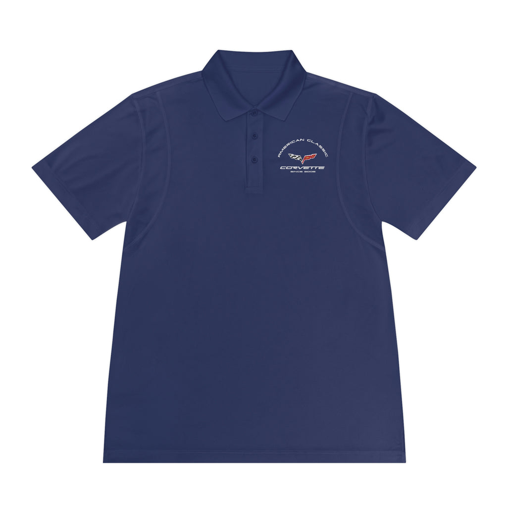 Chevy C6 Corvette Men's Sport Polo Shirt, Classic Performance Apparel for Car Enthusiasts