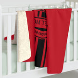 Shelby Cobra  Red Sherpa Fleece Personalized Blanket