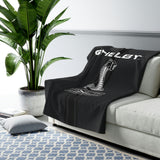 Shelby Cobra Stripes Carbon Sherpa Fleece Personalized Blanket