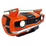 1969 Camaro SS Orange and Black Polyresin Front Wall Shelf with Battery Powered LED Headlights
