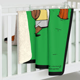 Rubes Cartoons Rubes Bear Sherpa-Fleecedecke, offiziell lizenziert und hergestellt in den USA