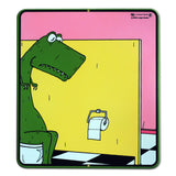 Rubes Cartoons T-Rex on the Toilet 20 Gauge 15 x 17 inch Metal Sign