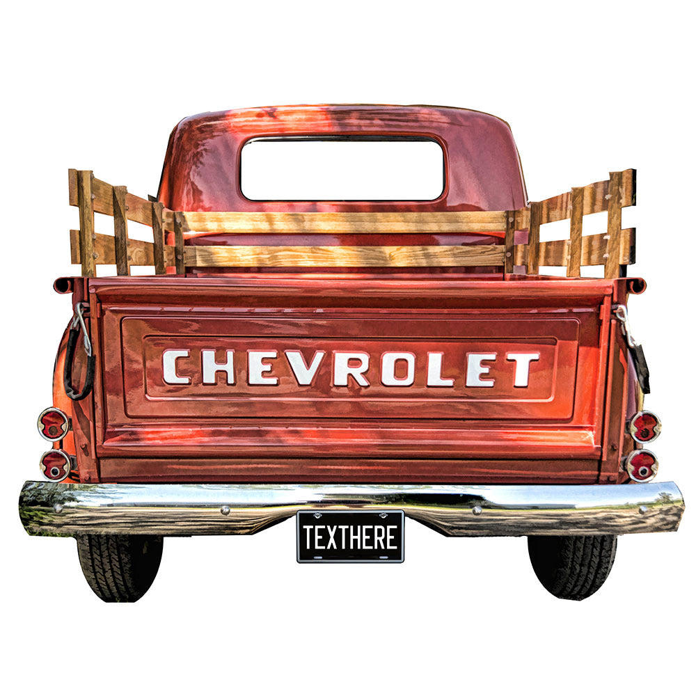 1957 Chevrolet Truck Rear, Made in USA, 26 x 20 inch Personalized 20 Gauge Metal Sign