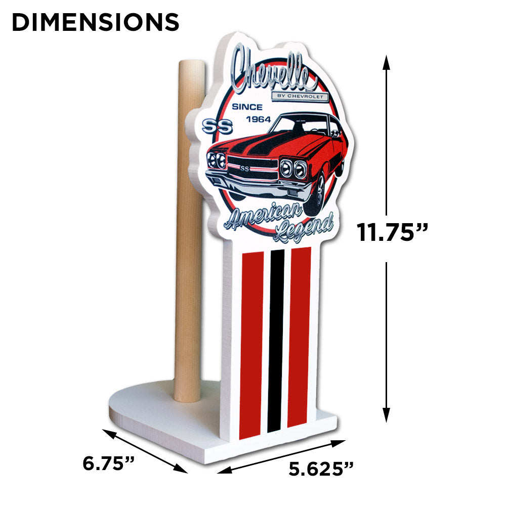 1970 Chevy Chevelle SS American Legend Countertop Paper Towel Holder, Made in USA using durable PVC materials