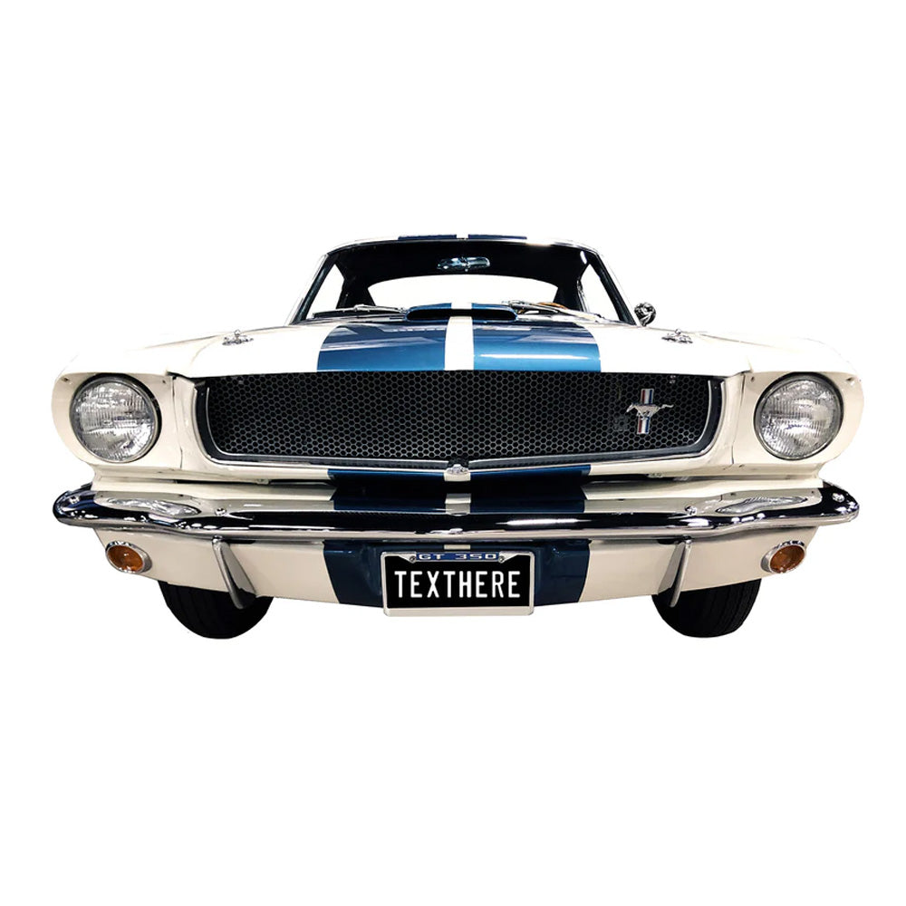 Carroll Shelby GT350 Personalized Front Bumper 26 x 13 inch Metal Sign, Made in USA