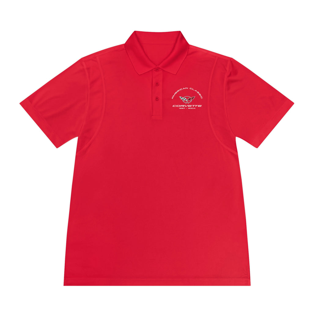 Chevy C5 Corvette Men's Sport Polo Shirt, Classic Performance Apparel for Car Enthusiasts