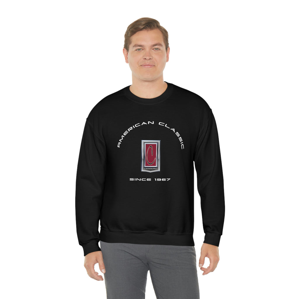 Chevy Camaro 1st Gen American Classic Unisex Crew Neck Heavy Duty Sweatshirt, Great Gift for Car Enthusiasts and Muscle Car Fans