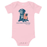Dog is Good American Tradition baby short sleeve one piece bodysuit