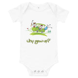 Rubes Cartoons Why Grow Up Baby-Kurzarm-Golf-Einteiler aus 100 % Baumwolle