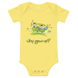 Rubes Cartoons Why Grow Up Baby-Kurzarm-Golf-Einteiler aus 100 % Baumwolle