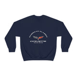 C6 Corvette Unisex Crew Neck Sweatshirt, Heavy Duty Pullover, Muscle Car Apparel, Chevy Enthusiast Gift, Classic Corvette Sweatshirt for Car Lovers