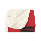 Shelby Cobra  Red Sherpa Fleece Personalized Blanket