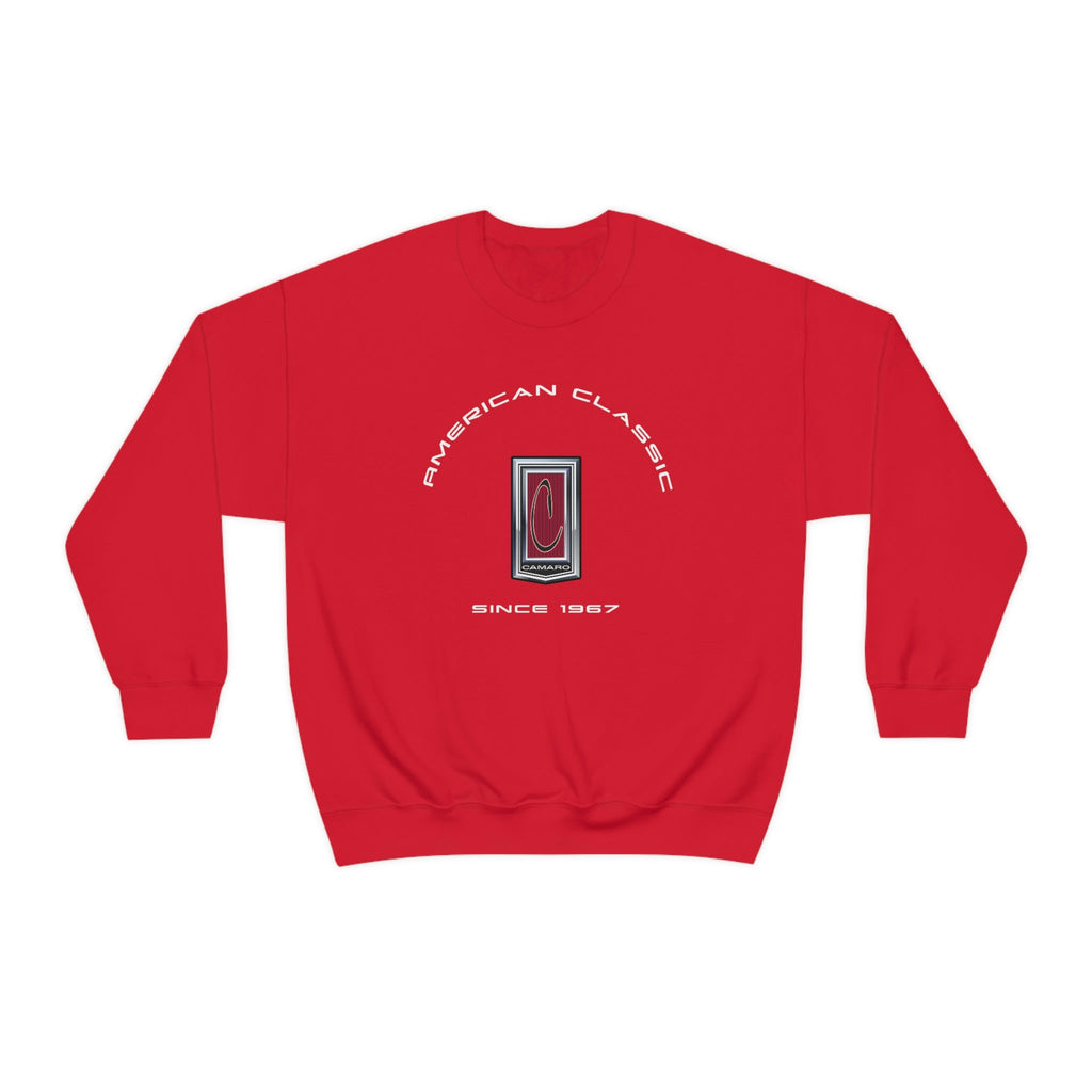 Chevy Camaro 1st Gen American Classic Unisex Crew Neck Heavy Duty Sweatshirt, Great Gift for Car Enthusiasts and Muscle Car Fans