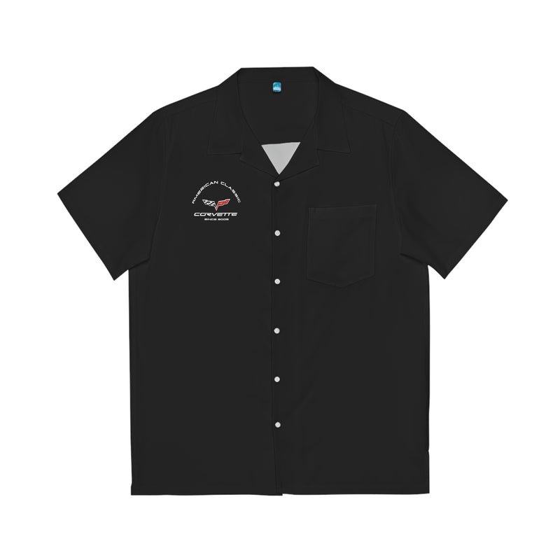 C6 Corvette Men's Short Sleeve Hawaiian Shirt, Button-Up Classic Car Apparel, Gift Idea for Chevy Fans and Car Enthusiasts