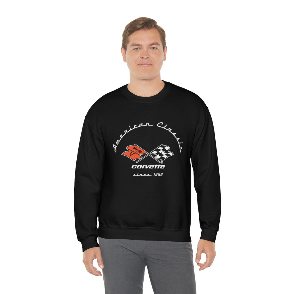 C3 Corvette Unisex Crew Neck Sweatshirt, Heavy Duty Pullover, Muscle Car Apparel, Chevy Enthusiast Gift, Classic Corvette Sweatshirt for Car Lovers