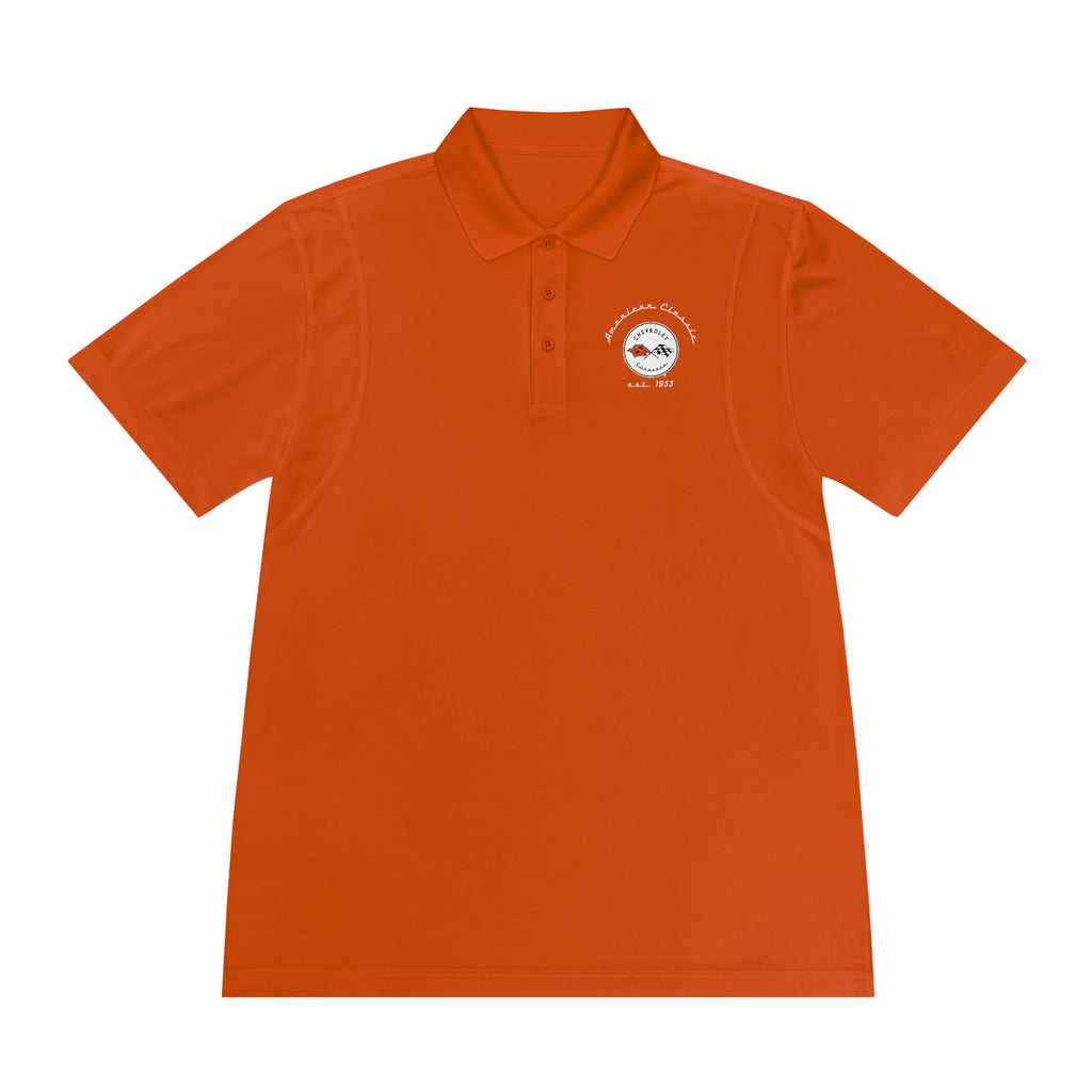 Chevy C1 Corvette Men's Sport Polo Shirt, Classic Performance Apparel for Car Enthusiasts