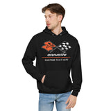 Corvette C3 Personalisiertes Racing Flag Logo Unisex Fleece Hoodie