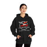 C6 Corvette Personalized Custom Car Color Cotton Blend Hooded Sweatshirt- RED