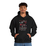 Personalized Corvette Ugly Christmas Sweater Hooded Sweatshirt, Cotton-Blend Hoodie, Featuring C1-C6 Flag Logos, Gift Idea