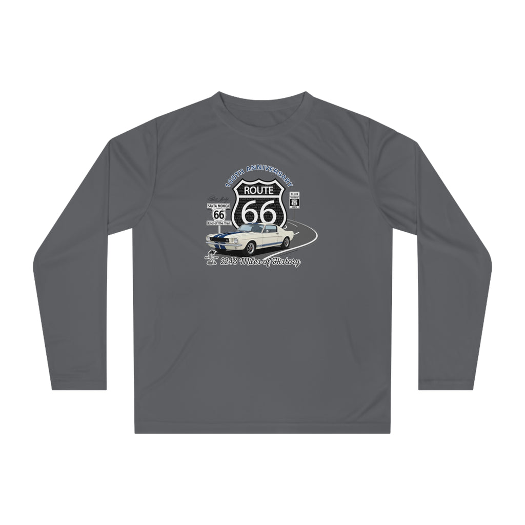 Shelby GT350 Route 66 100th Anniversary Long Sleeve Performance Shirt-Legends of the Road, Shelby Fan Favorite