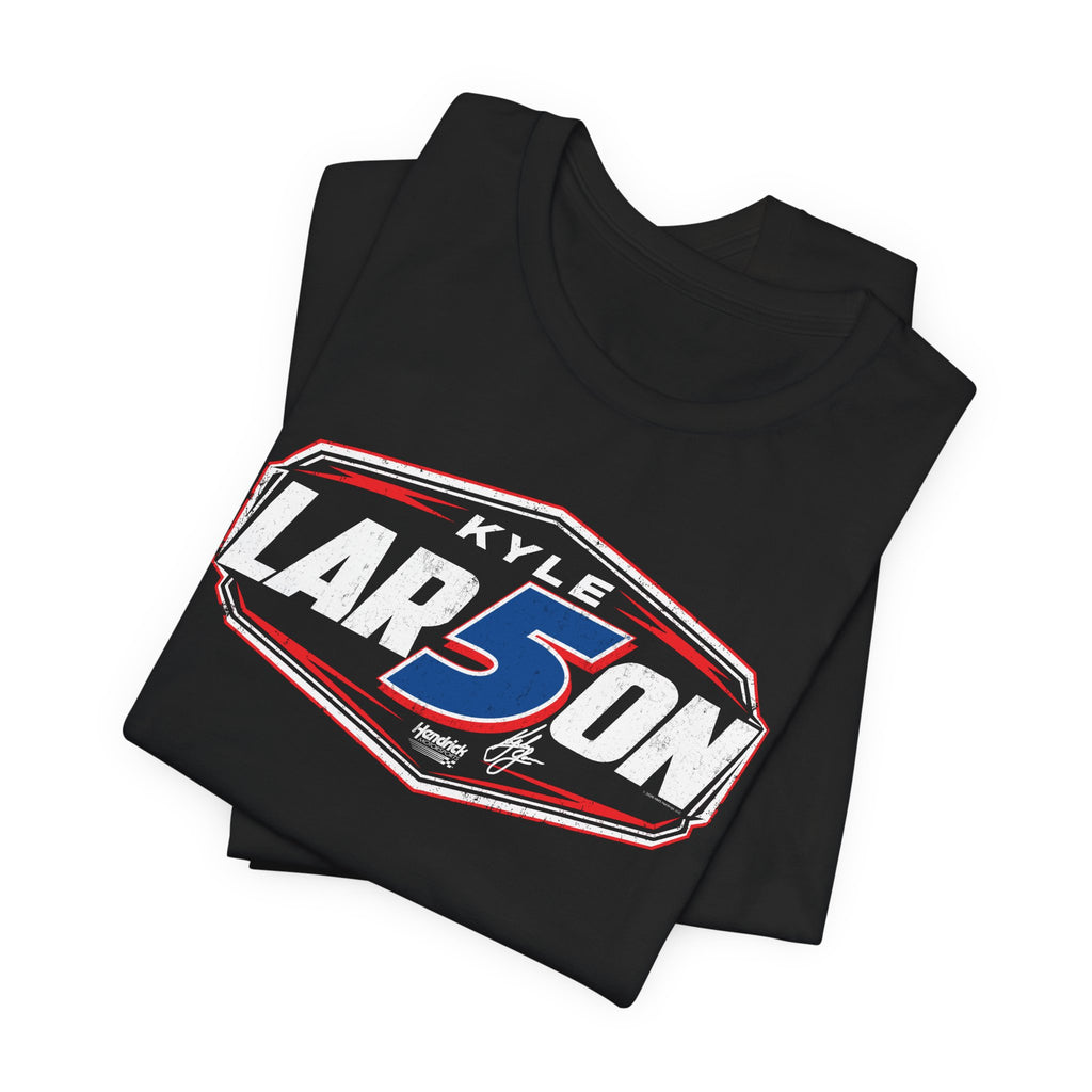 Hendrick Motorsports Kyle Larson #5 Dark Shield Signature T-Shirt