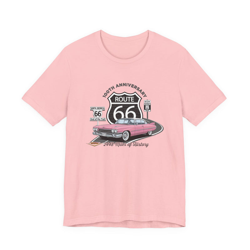 Pink Cadillac Route 66 100th Anniversary Short Sleeve Tee – Legends of the Road