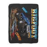 BIGFOOT 4X4X4® "Smash! Crunch! Carbon" 50x60 USA-Made Sherpa Blanket — Ultra-Soft Plush Throw