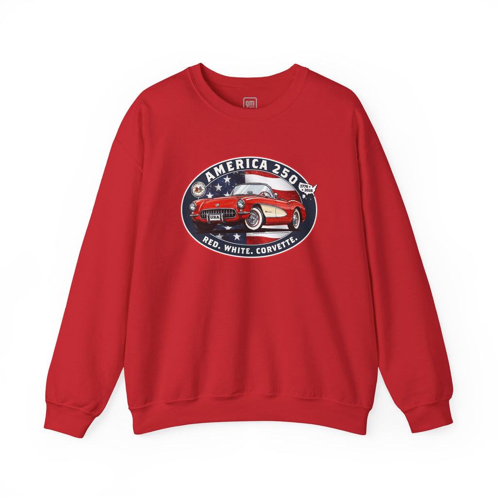 Corvette America 250 "Red. White. Corvette." Premium C1 Oval Graphic Crewneck Sweatshirt