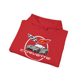 C6 Corvette Personalized Custom Car Color Cotton Blend Hooded Sweatshirt - GREY